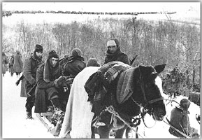 Marzo '43 - fortunoso trasporto dei feriti